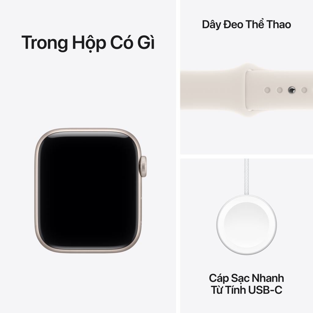 Apple Watch SE 3 5G 44mm Viền nhôm dây cao su - bảo hành 1 đổi 1 12 tháng-57024
