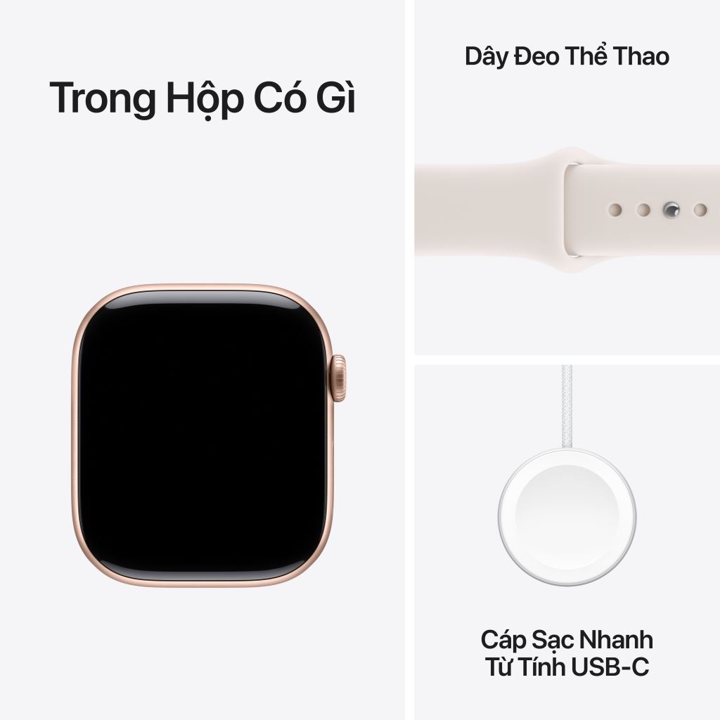 Apple Watch Series 11 5G 46mm Viền Nhôm Dây Cao Su - Bảo hành 1 đổi 1 12 tháng-57124