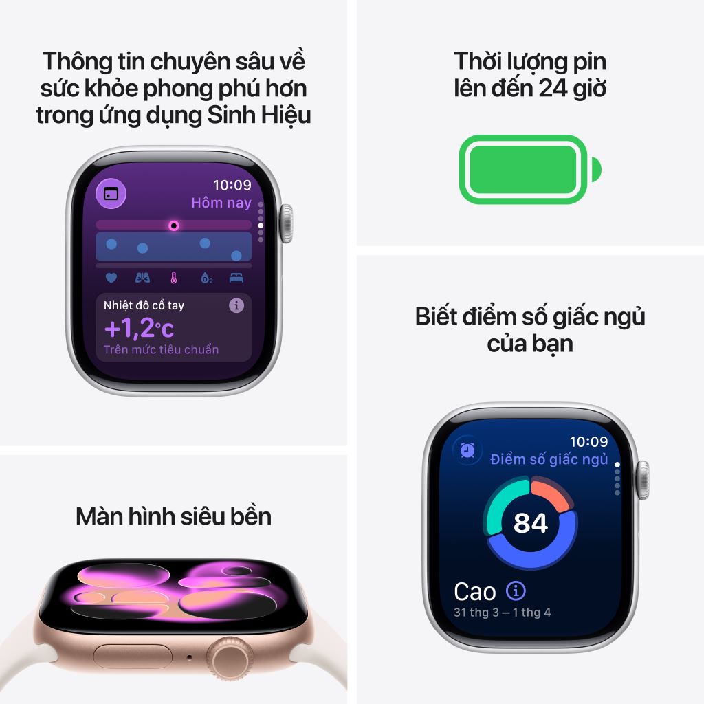 Apple Watch Series 11 5G 42mm Viền Titan Dây Cao Su - bảo hành 1 đổi 1 12 tháng-57238