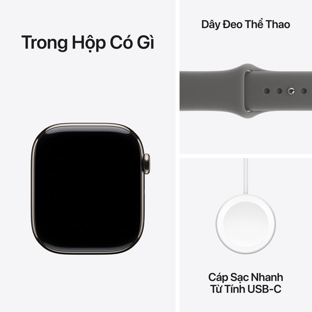 Apple Watch Series 11 5G 42mm Viền Titan Dây Cao Su - bảo hành 1 đổi 1 12 tháng-57243