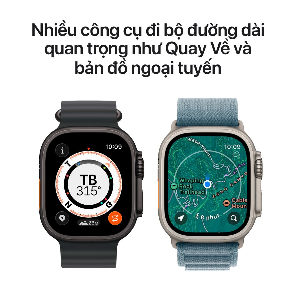 Apple Watch Ultra 3 5G 49mm Viền Titan Dây Cao Su - Bảo hành 1 đổi 1 12 tháng-57316
