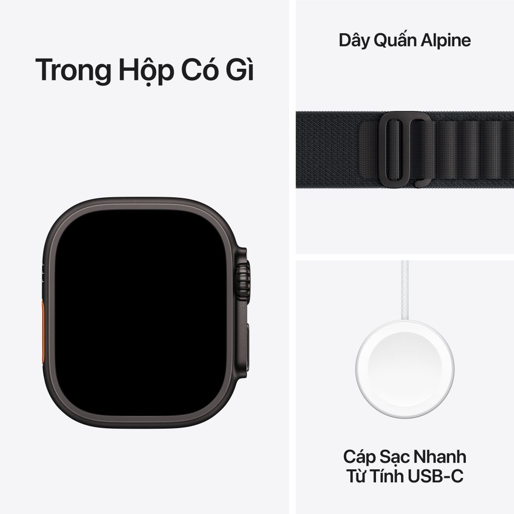 Apple Watch Ultra 3 5G 49mm Viền Titan Dây Alpine - Bảo hành 1 đổi 1 12 tháng-57363