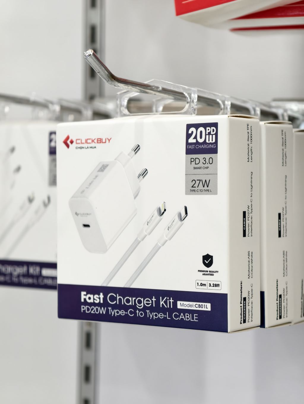 Combo Cáp Sạc Nhanh Clickbuy 20W C-C C-L Chính hãng-59072