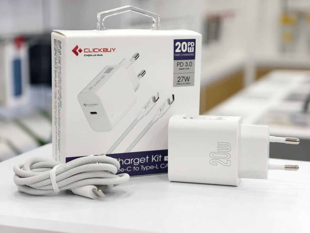 Combo Cáp Sạc Nhanh Clickbuy 20W C-C C-L Chính hãng-59077