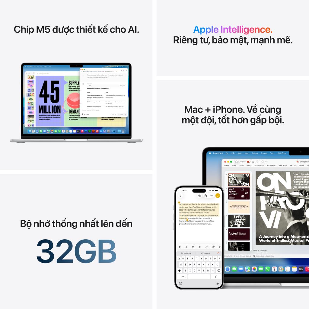 Macbook Air M5 15 inch 10CPU 10GPU 16GB 512GB - Chính hãng-59710