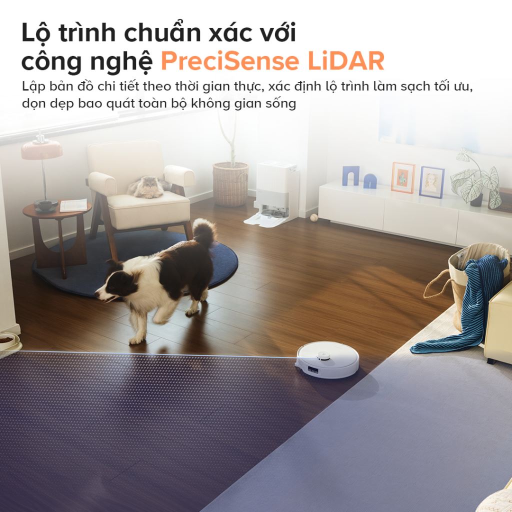 Robot hút bụi Roborock Qrevo EDGE 5V1 | Thông minh, Hút mạnh, Lau sạch -60380