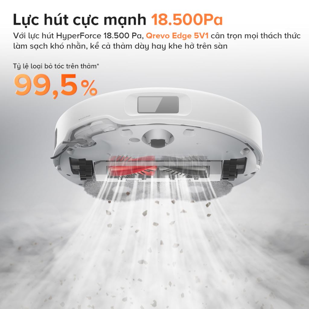 Robot hút bụi Roborock Qrevo EDGE 5V1 | Thông minh, Hút mạnh, Lau sạch -60389