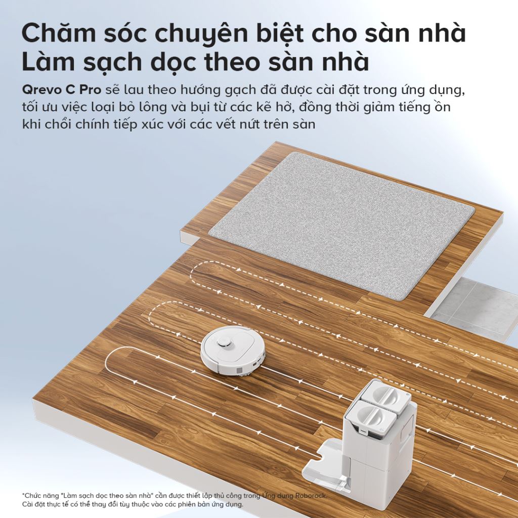 Robot hút bụi Roborock Qrevo C Pro | Hút khỏe, Sạch nhanh, Bền bỉ-60507