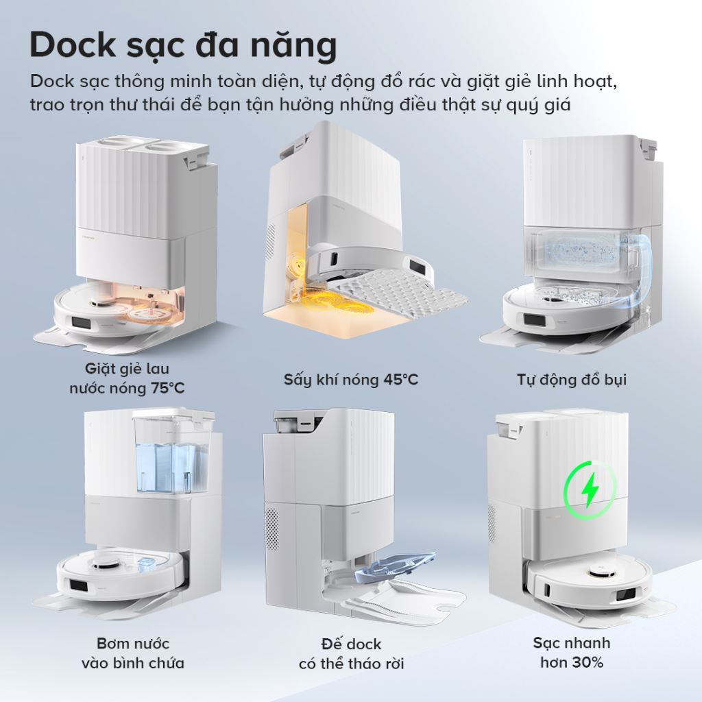 Robot hút bụi Roborock Qrevo C Pro | Hút khỏe, Sạch nhanh, Bền bỉ-60512