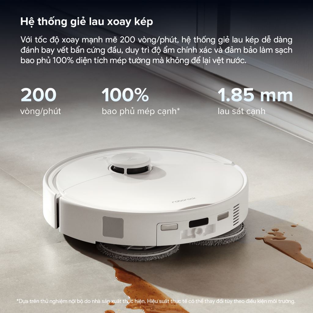 Robot Hút Bụi Lau Nhà Roborock Qrevo 2 Pro | Lực Hút 25.000Pa, Dock Sạc Đa Năng-60784
