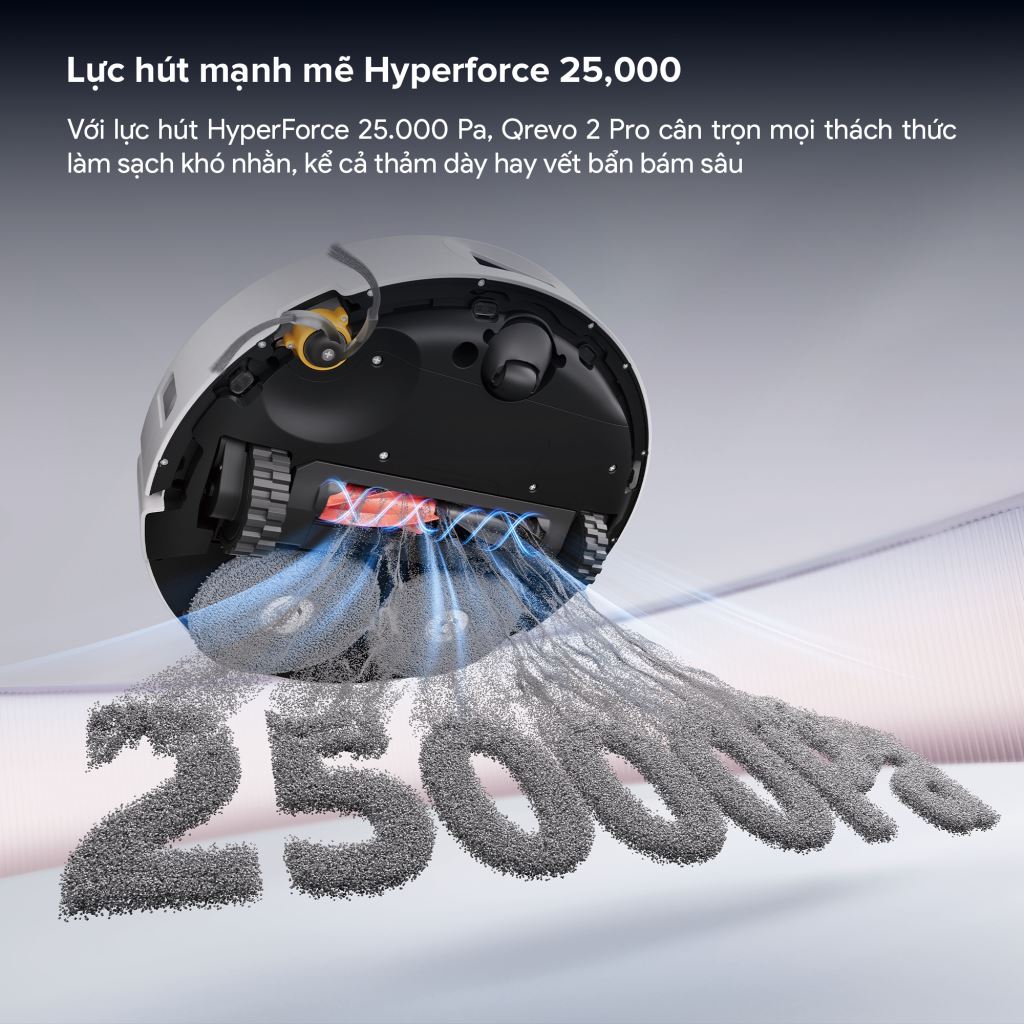 Robot Hút Bụi Lau Nhà Roborock Qrevo 2 Pro | Lực Hút 25.000Pa, Dock Sạc Đa Năng-60785