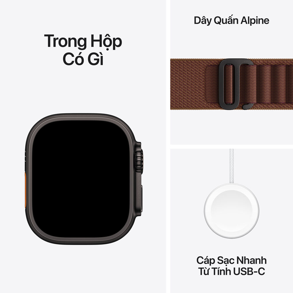 Apple Watch Ultra 4 49mm 5G Viền Titan Dây Vải - Bảo hành 1 đổi 1 12 tháng-62242