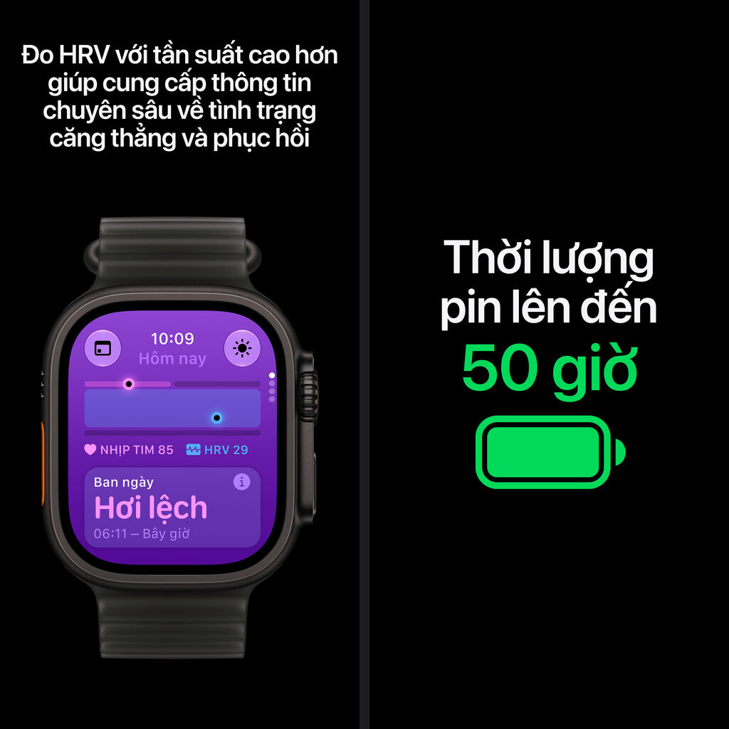 Apple Watch Ultra 4 49mm 5G Viền Titan Dây Cao Su - Bảo hành 1 đổi 1 12 tháng-62279