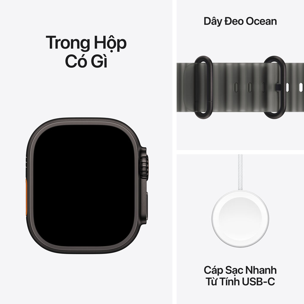 Apple Watch Ultra 4 49mm 5G Viền Titan Dây Cao Su - Bảo hành 1 đổi 1 12 tháng-62282