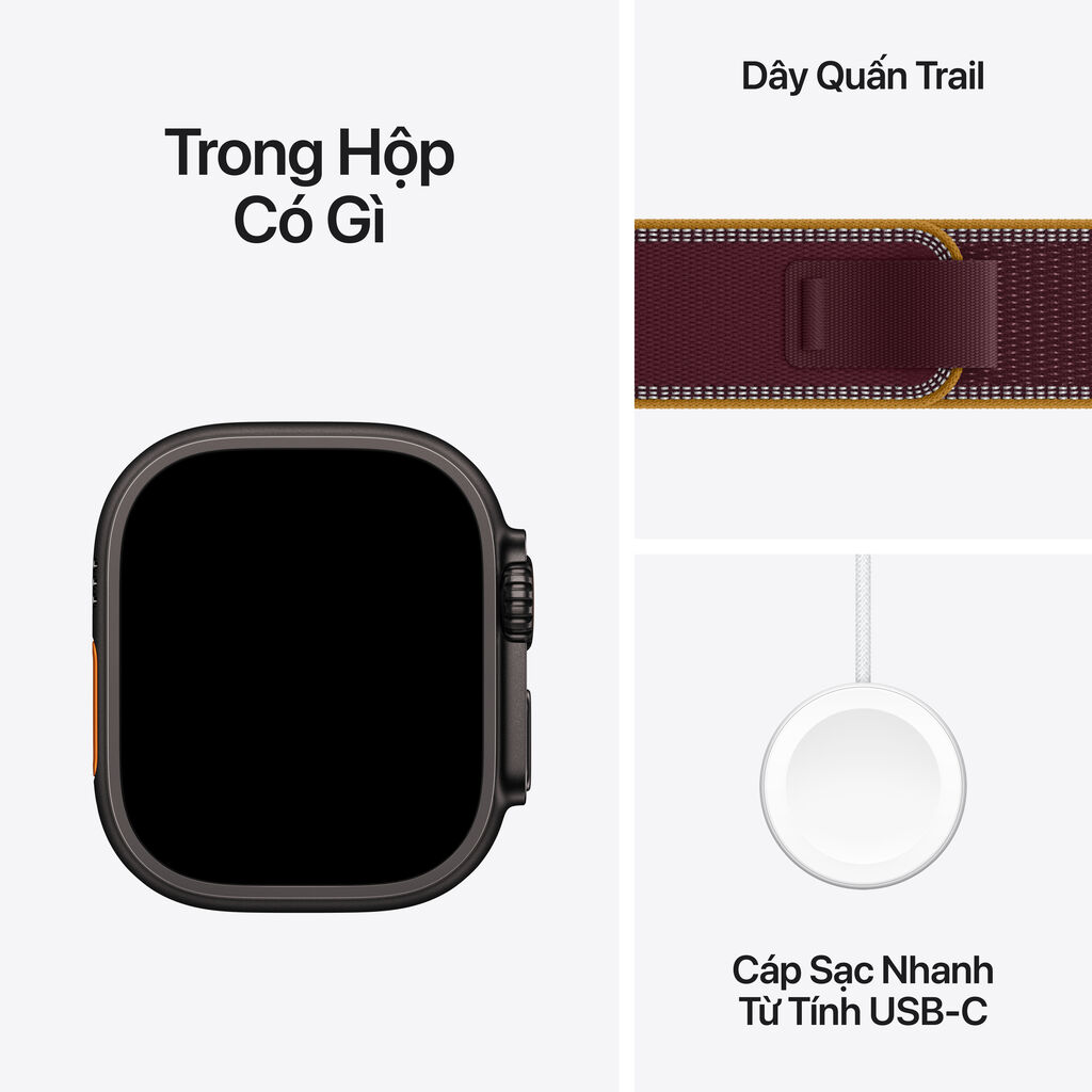 Apple Watch Ultra 4 49mm 5G Viền Titan Dây Trail - Bảo hành 1 đổi 1 12 tháng-62321