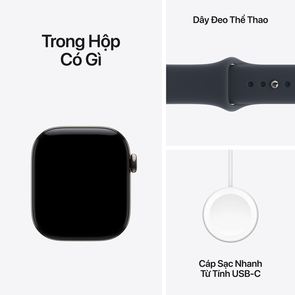 Apple Watch Series 12 5G 46mm Viền Titan Dây Cao Su - 1 đổi 1 12 tháng-62650